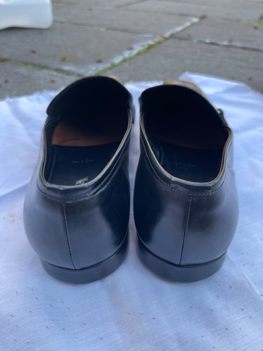 Prada Black Leather Buckle Slip-On Loafers - Picture 2 of 16